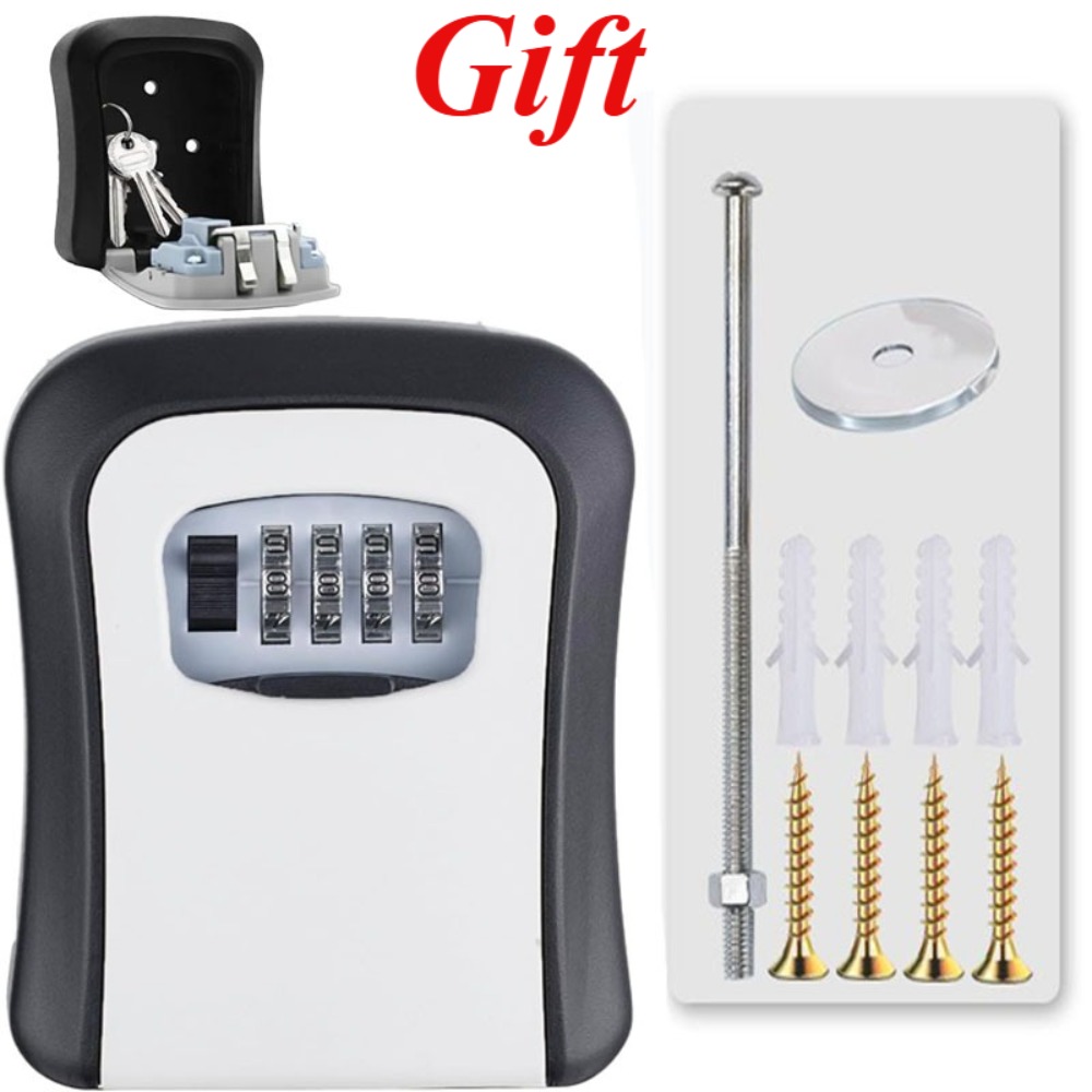 Lockbox Key Secure - Sleutelkluis Wandgemonteerde waterdichte sleutelkast Beveiligingssleutelkast met