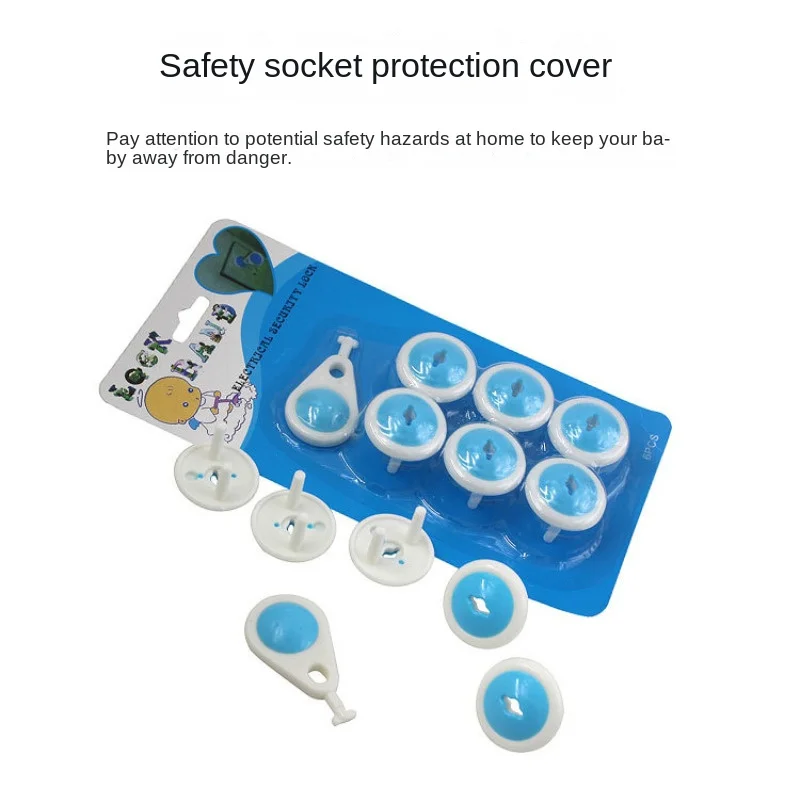 Outlet Cover Baby - 7-delige set baby-elektrische veiligheidscontactdoosbeschermers, EU-stekkerdoosafdekking, anti-elektrische