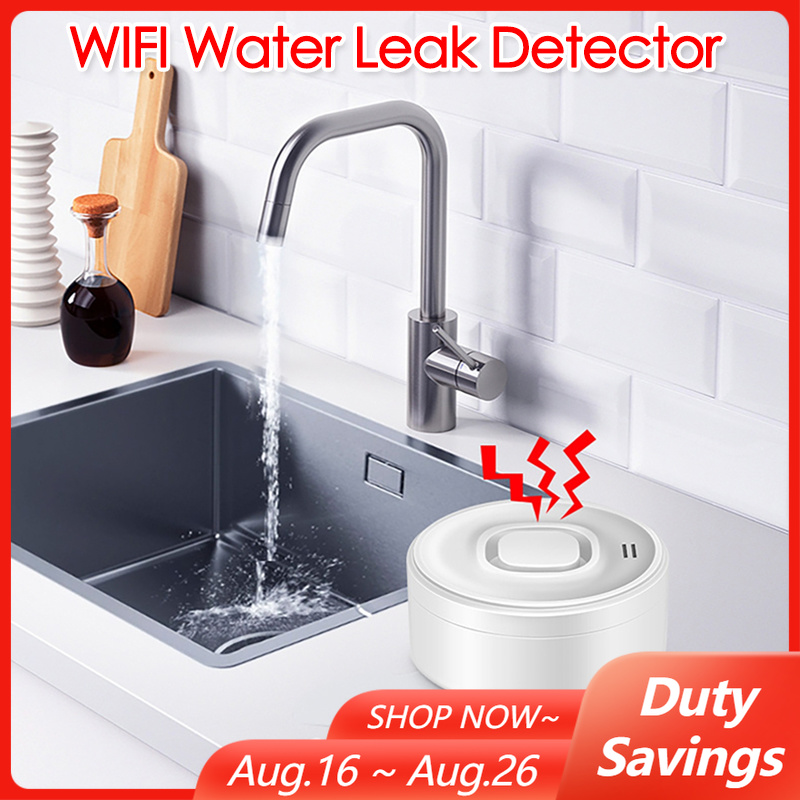 Water Alarm Sensor - Smart WIFI Waterlekdetector 100dB Hoogvolume Alarm