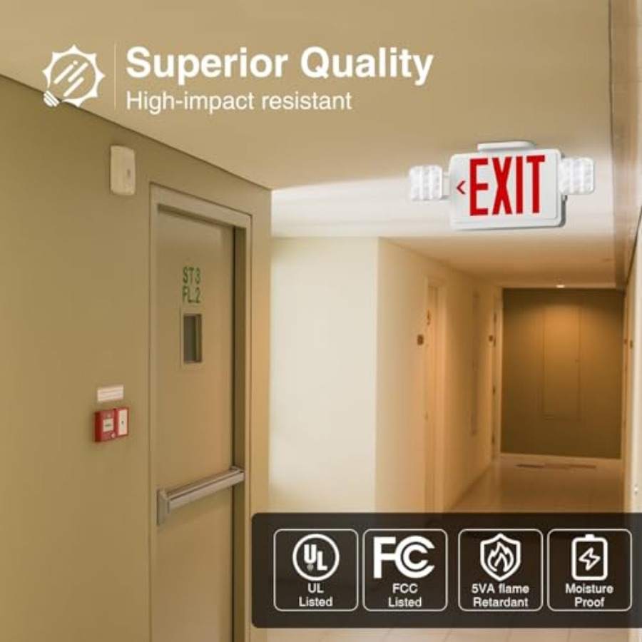 LED-nooduitgangsbord met noodv - Emergency Exit Sign recensie en prijs