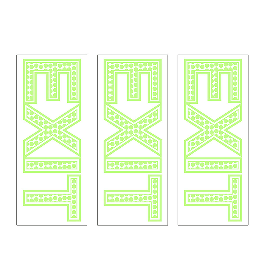 3 stuks nachtgloeiende uitgang - Emergency Exit Sign recensie en prijs