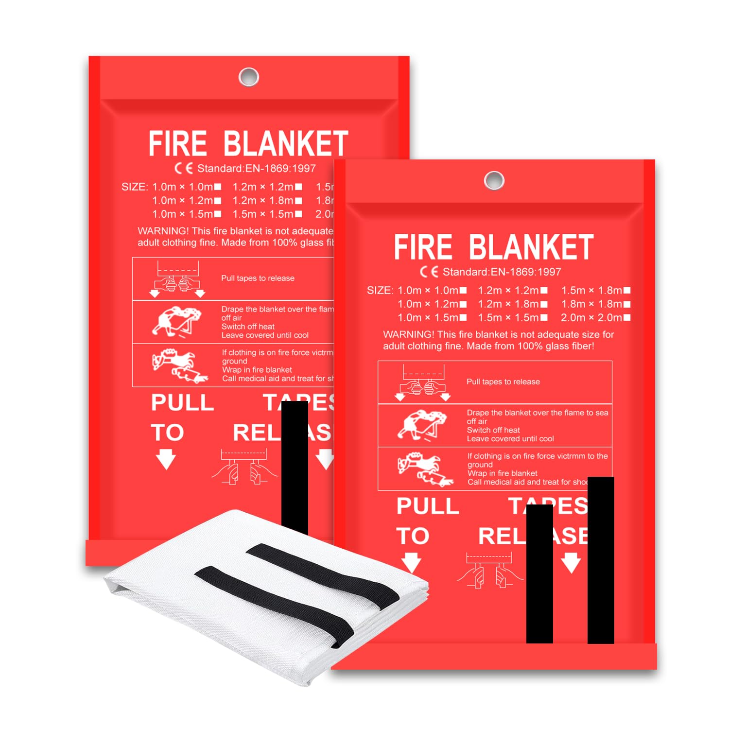 Branddeken 2-pack 2*2m/1.5*1.5 - Fire Blanket Kitchen recensie en prijs